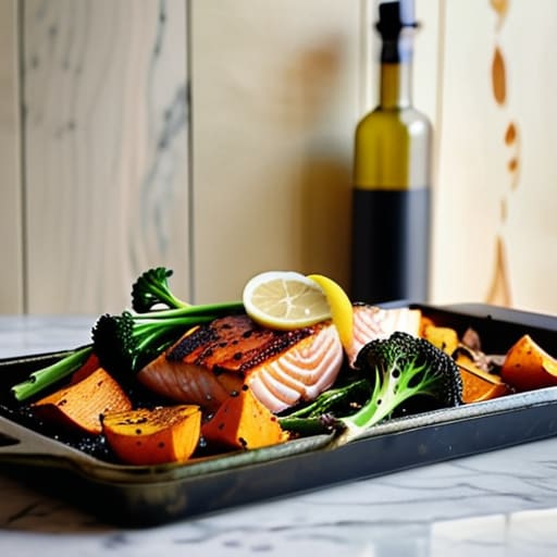 Roasted vegetables with The Sheet Pan Savior.