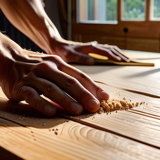 The Sanding and Staining Reset oak table.